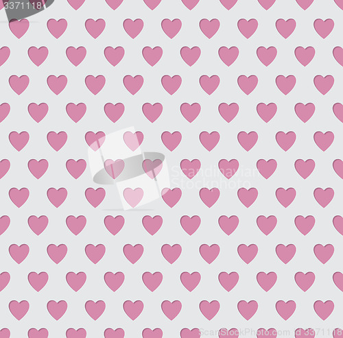 Image of Tileable seamless pink heart pattern background