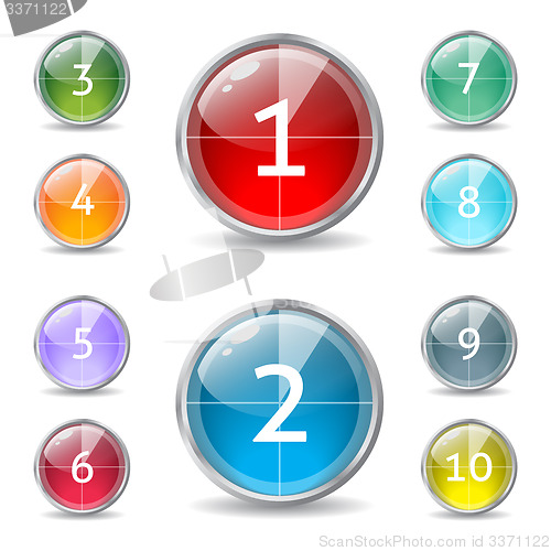 Image of Cool shiny buttons with countdown