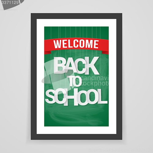 Image of Welcome back to school. Vector illustration.  Elements are layered separately in vector file. Easy editable.