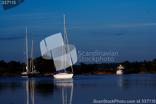 Image of boats in swedish archipelago