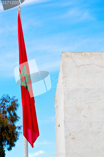 Image of tunisia  waving   in the blue and battlements  wave