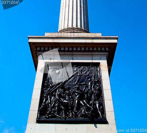 Image of column in london england old architecture and sky