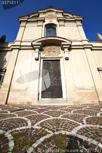 Image of  lombardy    in  the carbonate   old   church   sidewalk italy 