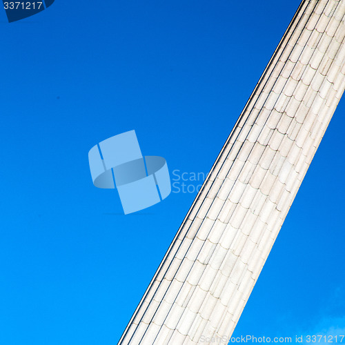 Image of column in london england old   architecture and sky