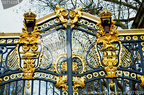 Image of in london england the old metal gate  royal palace