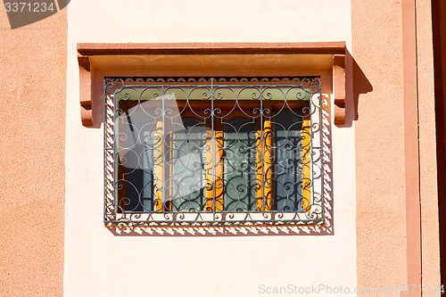 Image of  window in morocco africa and old construction wal brick histori