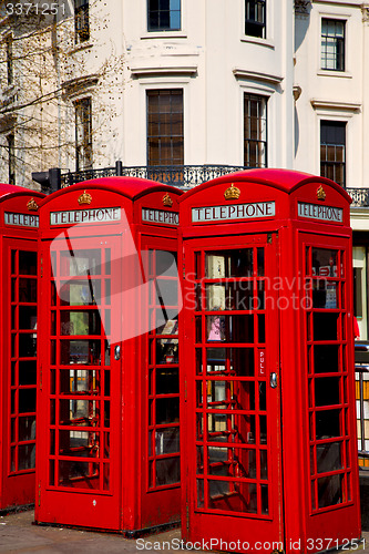 Image of telephone in england london  classic british icon