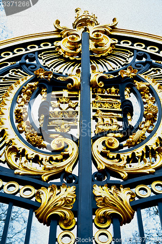 Image of in london england the old metal gate  royal palace