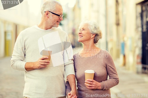 Image of senior couple on city street