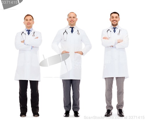 Image of happy doctors with stethoscope