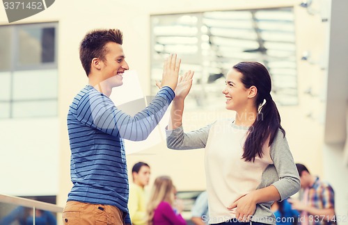 Image of group of smiling students outdoors