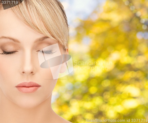 Image of beautiful young woman face
