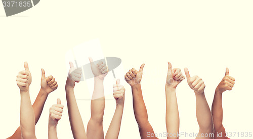 Image of human hands showing thumbs up