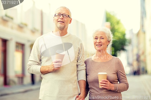 Image of senior couple on city street