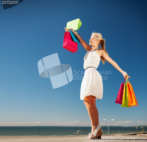 Image of woman with shopping bags