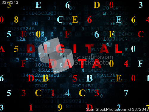 Image of Data concept: Digital Data on Digital background