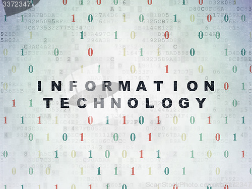 Image of Data concept: Information Technology on Digital Paper background