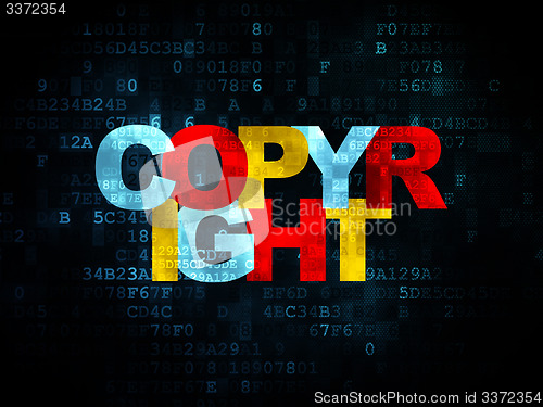 Image of Law concept: Copyright on Digital background