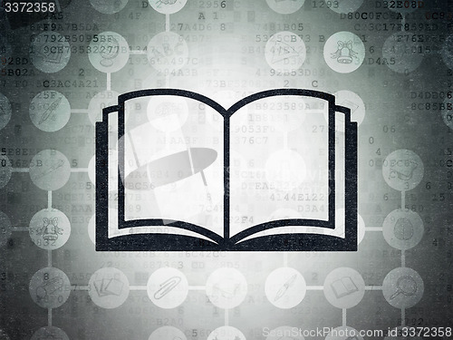 Image of Learning concept: Book on Digital Paper background