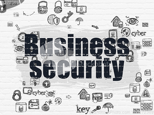 Image of Privacy concept: Business Security on wall background