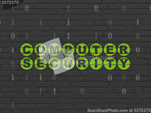 Image of Protection concept: Computer Security on wall background