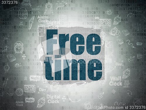 Image of Time concept: Free Time on Digital Paper background