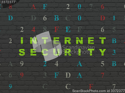 Image of Security concept: Internet Security on wall background