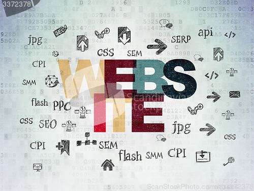 Image of Web development concept: Website on Digital Paper background
