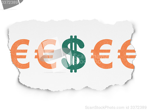 Image of Money concept: dollar icon on Torn Paper background