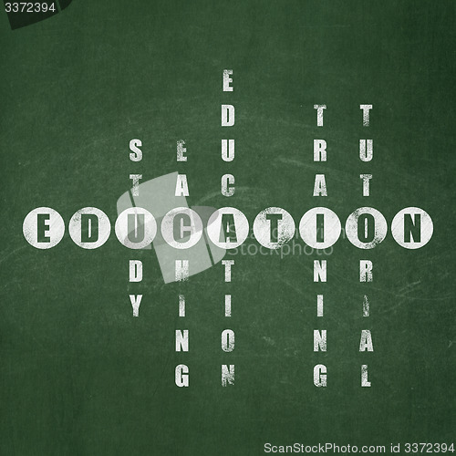 Image of Education concept: word Education in solving Crossword Puzzle