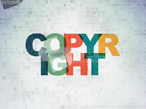 Image of Law concept: Copyright on Digital Paper background