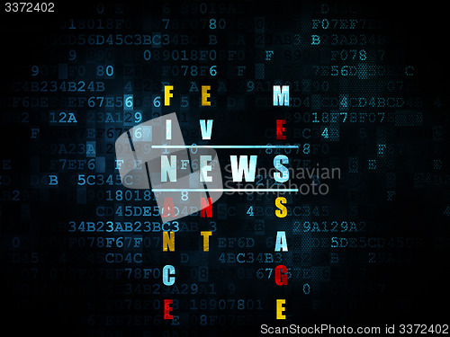 Image of News concept: word News in solving Crossword Puzzle