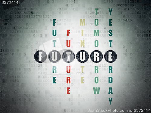 Image of Timeline concept: word Future in solving Crossword Puzzle