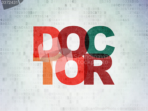 Image of Health concept: Doctor on Digital Paper background