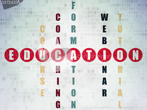 Image of Education concept: word Education in solving Crossword Puzzle