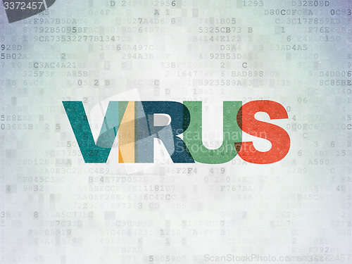Image of Protection concept: Virus on Digital Paper background