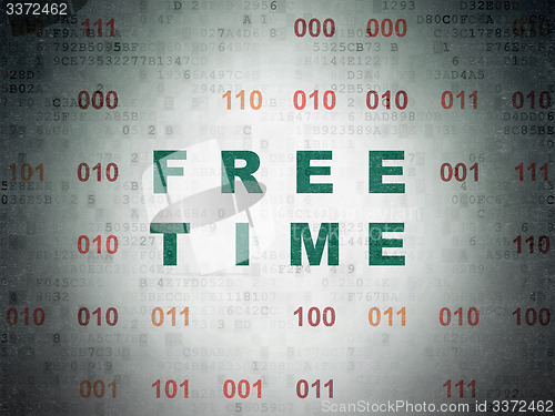 Image of Time concept: Free Time on Digital Paper background