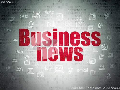 Image of News concept: Business News on Digital Paper background