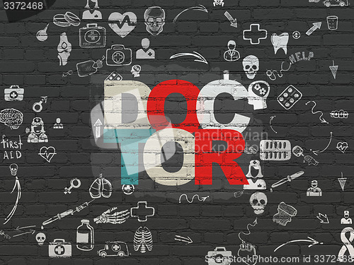 Image of Healthcare concept: Doctor on wall background