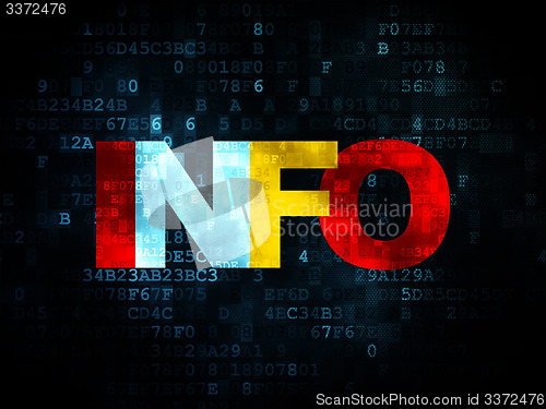Image of Information concept: Info on Digital background