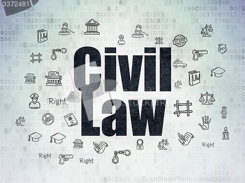 Image of Law concept: Civil Law on Digital Paper background