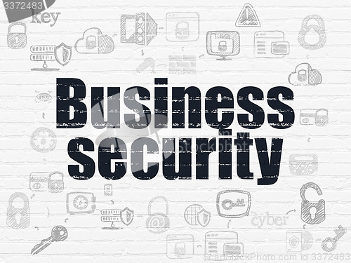 Image of Privacy concept: Business Security on wall background