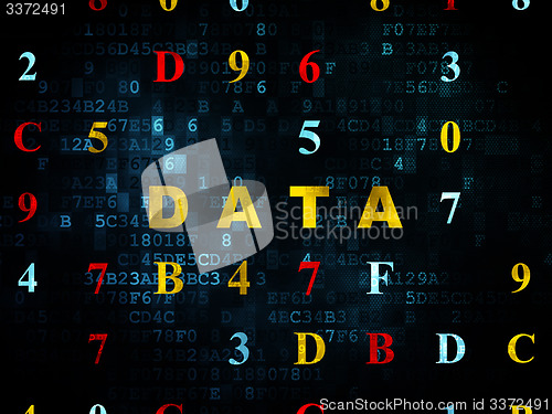 Image of Data concept: Data on Digital background