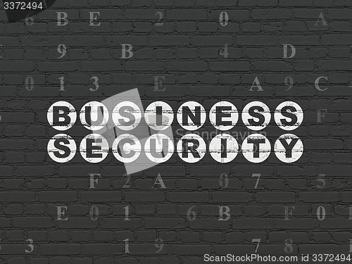 Image of Safety concept: Business Security on wall background