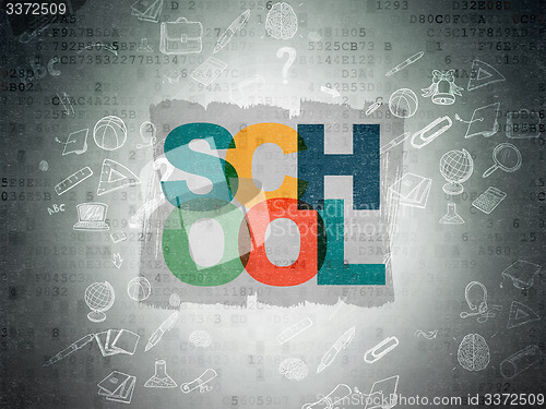 Image of Studying concept: School on Digital Paper background