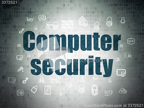Image of Privacy concept: Computer Security on Digital Paper background