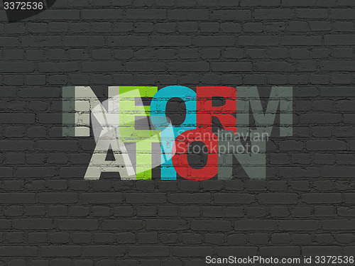 Image of Information concept: Information on wall background