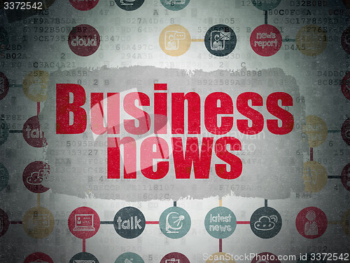 Image of News concept: Business News on Digital Paper background