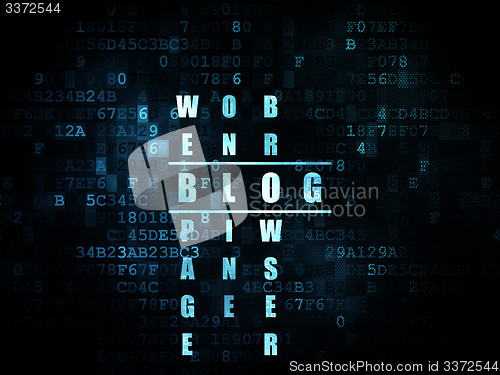 Image of Web design concept: word Blog in solving Crossword Puzzle