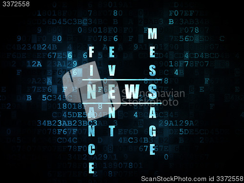 Image of News concept: word News in solving Crossword Puzzle